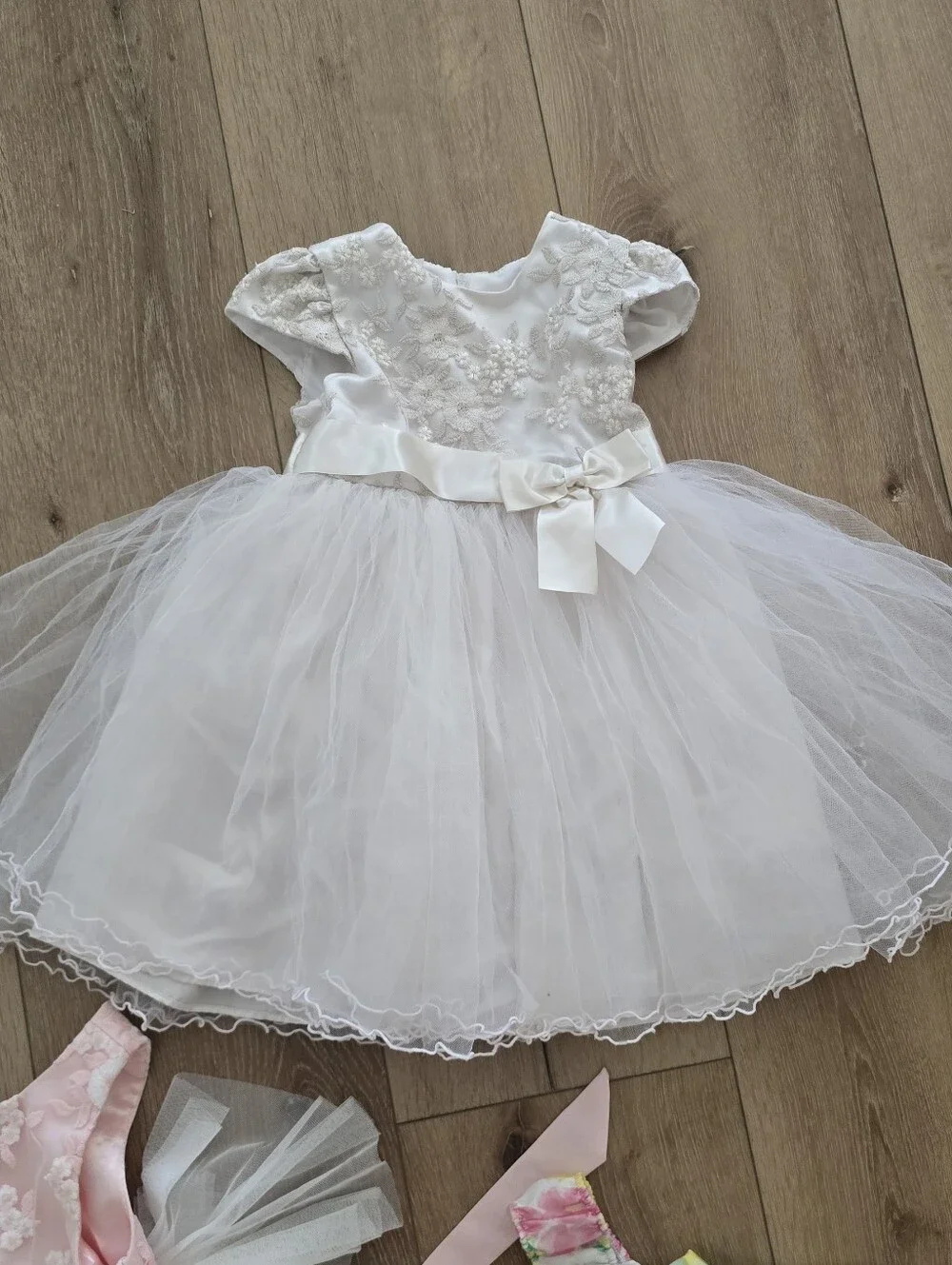 American Princess Pink White Tulle Girl Dresses Lot Bundle Elegant Ruffled 4 5